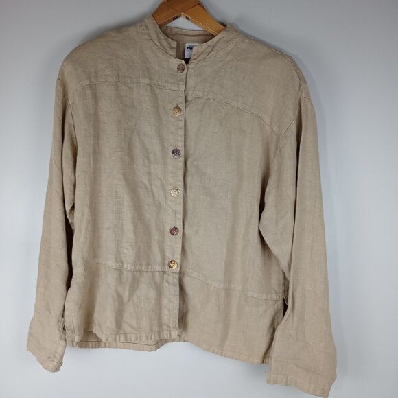 California Threads Vintage Linen Top Mother Of Pearl Buttons Large Artsy - Picture 1 of 11